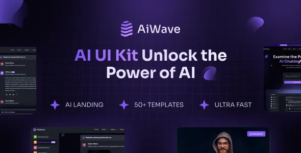 Aiwave AI SaaS Website + Dashboard UI CodeIgniter Kit