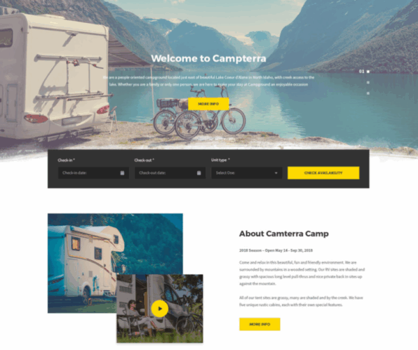MotoPress Campterra (v1.5.4) Camping WordPress Theme for Outdoor Adventure Site