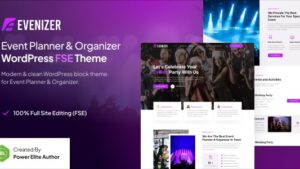 Evenizer (v1.0.1) Event Planner & Organizer FSE WordPress Theme