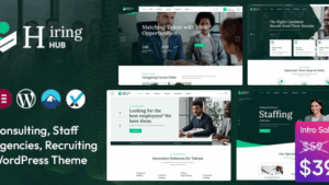 Hiring Hub (v1.2) Staffing Agencies WordPress Theme