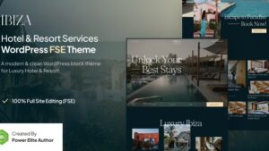 Ibiza (v1.0.1) Luxury Hotel & Resort FSE WordPress Theme