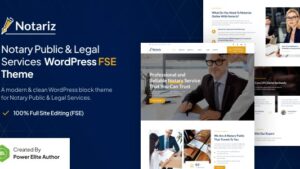Notariz (v1.0.1) Notary Public & Legal Services FSE WordPress Theme