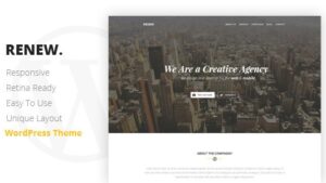 RENEW (v1.0) Creative One Page WordPress Theme