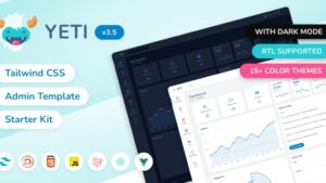 Yeti v3.6.0 Tailwind CSS - HTML, Laravel, React & Vue.js Admin Template