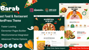 Barab (v1.0.0) Fast Food & Restaurant WordPress Theme
