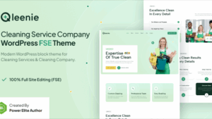Qleenie (v1.0.0) Cleaning Service Company WordPress Theme