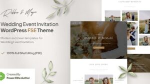 Robbie & Magie v1.0.1 Wedding Event Invitation WP Theme