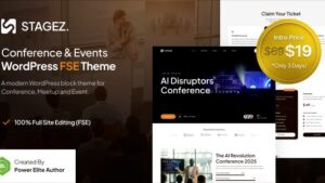 Stagez v1.0.0 Conference and Event FSE WordPress Theme