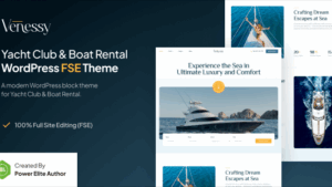 Venessy (v1.0.0) Yacht Club & Boat Rental WordPress Theme