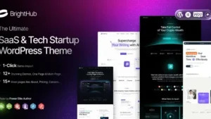BrightHub (v1.0.5) SaaS & Tech Startup WordPress Theme