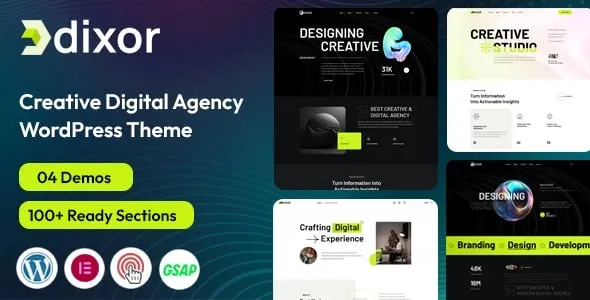 Dixor Creative Digital Agency WordPres Theme