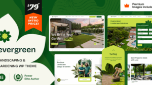 EverGreen (v2.0) Landscaping Gardening WordPress Theme