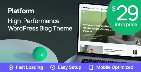Platform – Modern High-Performance Blog WordPress Theme