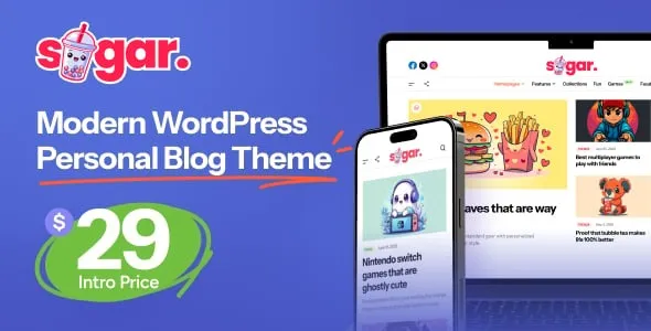 Sugar-Modern-WordPress-Personal-Blog-Theme