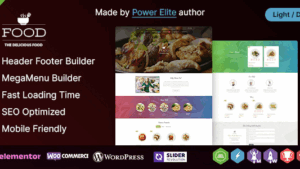 Food (v3.0.1) A Delicious WordPress Elementor Theme