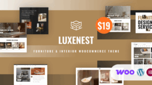 LuxeNest (v1.0.0) Furniture & Interior WooCommerce WordPress