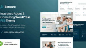 Zensure (v1.0.0) Insurance Agent Gutenverse FSE WP Theme