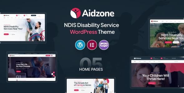 Aidzone (v1.0) NDIS Disability Service WordPress Theme