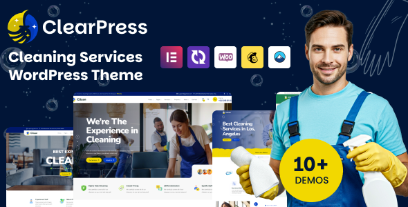 ClearPress (v1.0.0) Cleaning Services WordPress Theme