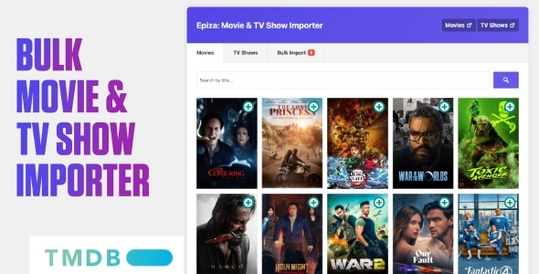 Epiza (v1.0) Bulk Movie & TV Show Importer For WordPress