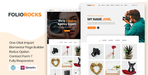 Foliorocks (v1.0.0) Minimal Portfolio WordPress Theme