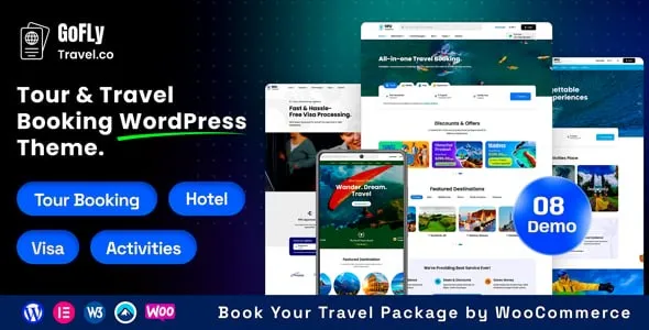 Gofly (v1.5.5) Tour Booking and Travel Agency WordPress Theme