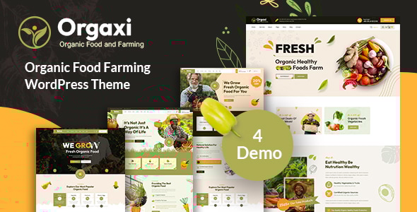 Orgaxi (v1.1) Organic food and fram WordPress Theme