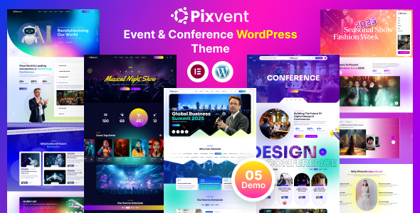 Pixvent (v1.1) Event and Conference WordPress Theme