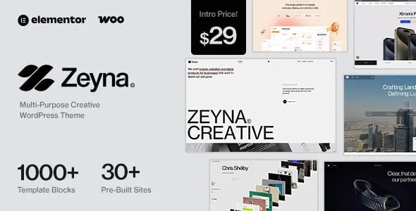 Zeyna (v1.0.2) Multi-Purpose Creative WordPress Theme