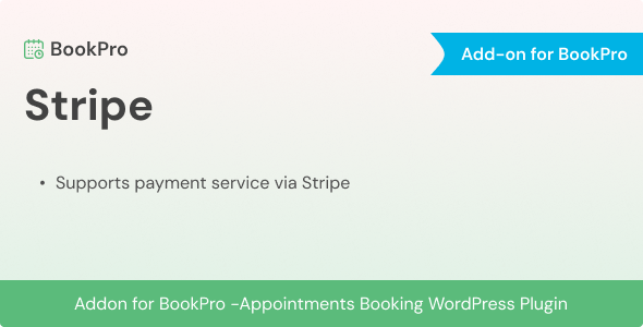Stripe Payment Add-on for BookPro Plugin v1.0.0