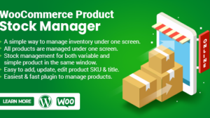 WooCommerce Product Stock Manager (v3.0.2) Bulk Inventory & Quantity Editor