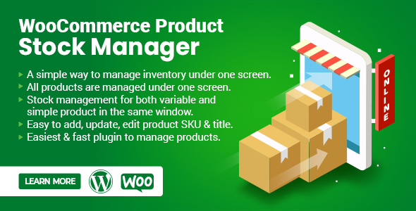 WooCommerce Product Stock Manager (v3.0.2) Bulk Inventory & Quantity Editor