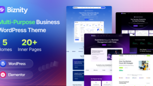 Biznity (v1.0.2) Multipurpose Business WordPress Theme
