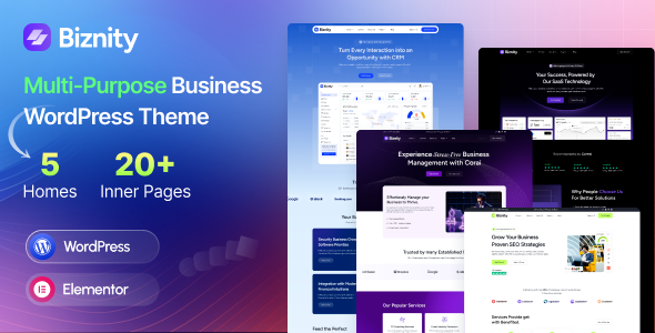 Biznity (v1.0.2) Multipurpose Business WordPress Theme