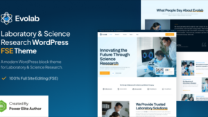 Evolab (v1.0.0) Laboratory & Science Research Gutenverse FSE WordPress Block Theme