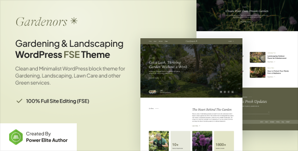 Gardenors (v1.0.0) Gardening & Landscaping Gutenverse FSE WordPress Block Theme