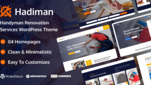 Hadiman (v1.0.10) Handyman Renovation Services WordPress Theme