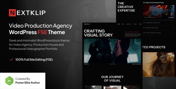 Nextklip v1.0.0 Video Production Agency WordPress Theme