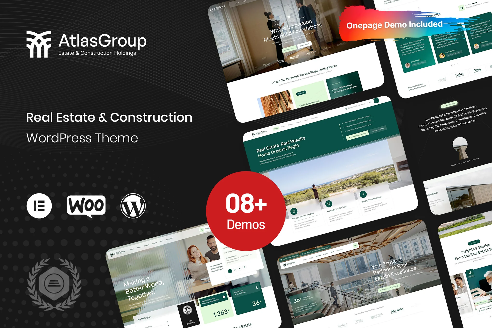 AtlasGroup (v1.0.0) Real Estate & Construction WP Theme