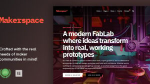 Makerspace (v1.0) FabLab & Community Workshop WordPress