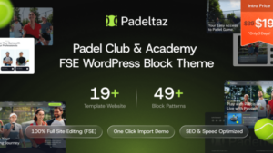 Padeltaz (v1.0.0) Padel Club and Sports Academy WP Theme