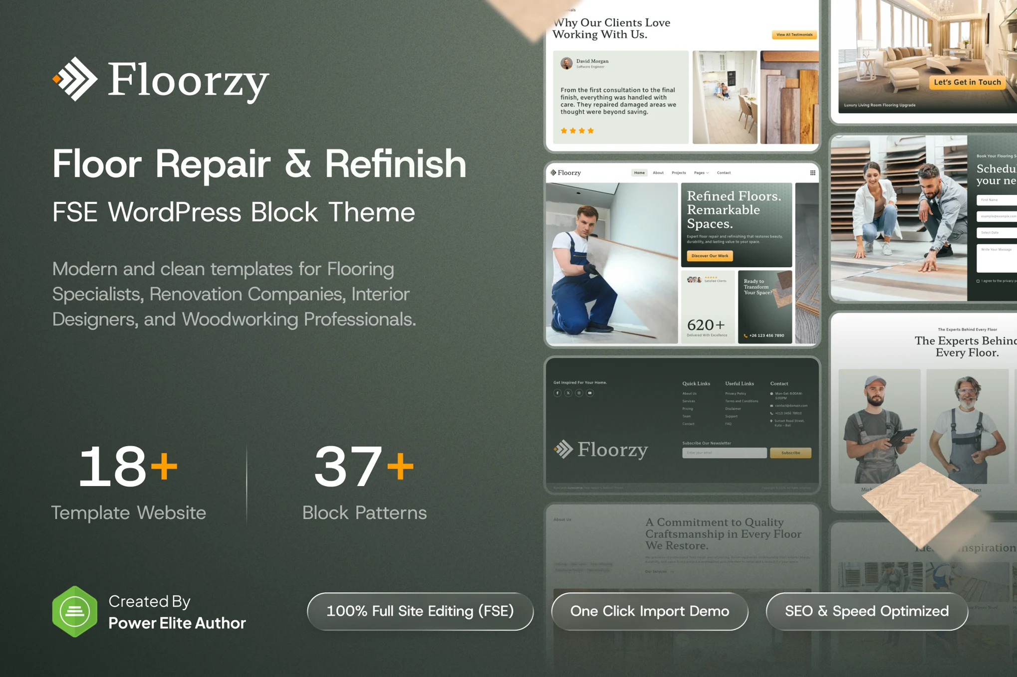 Floorzy (v1.0.0) Floor Repair & Refinish WP Block Theme