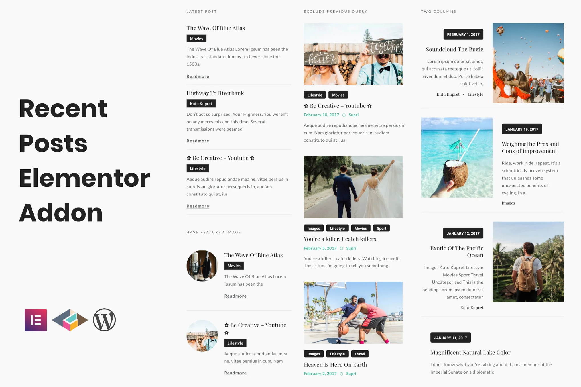 Recent Posts Elementor Addon v1.0.0