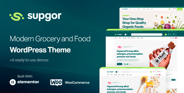 Supgor (v1.0.4) Grocery Store and Food WordPress Theme