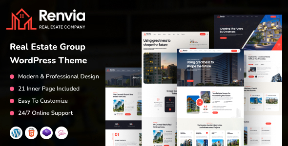 Renvia (v1.0) Real Estate Group WordPress Theme